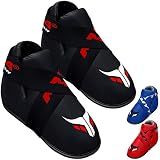 Mytra Fusion Semi Contact Boots – Kickboxing Boots and Foot Pads for Sparring, MMA, Muay Thai, Karate, Training, Fighting and Martial Arts (Black, M)