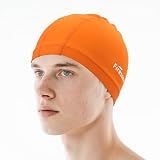 Firesara Fabric Swim Cap, Soft Stretch Swimming Hat for Long Hair & Short Hair