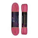 Galaxy Skates Reflective Roller Skate Laces – 96” Light-Reflective Pink Shoelaces for Derby Skates, Boots, Figure Skates
