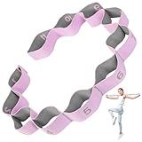 WTYIY Stretching Strap with 11 Loops, Stretch Out Straps for Physical Therapy, Yoga, Pilates, Ballet, Versatile Stretch Out Strap for Flexibility, Dance & Home Workouts, Full Body Stretching