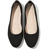 Shupua Flats for Women Round Toe Black Ballet Flats Work Shoes, Size 8 | Comfortable Womens Ballerina Dress Shoes, Comfort Slip On Casual Office Loafers, Business, Wedding, Party, Low Heel, Ladies