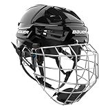 Bauer Re-Akt 70 Hockey Helmet Combo with Facemask, Senior (Black, Large)