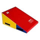 We Sell Mats Preschool Gymnastics Incline Mat, Cheese Wedge Skill Shape, Tumbling Mat for Gymnastics Training, Cheerleading and Obstacle Courses, Multicolor