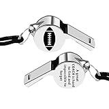 FAADBUK Rugby Coach Whistles A Great Coach is Hard to Find and Impossible to Forget Whistles with Lanyard Thank You Gift for Rugby Coach Referees (Rugby Great Silver)