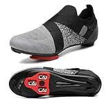 Unisex Cycling Shoes Compatible with Peloton Bike & SPD, Grey M8.5
