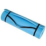 Extra Thick Yoga Mat- Non Slip Comfort Foam, Durable Exercise Mat For Fitness, Pilates and Workout With Carrying Strap By Wakeman Fitness (Light Blue)