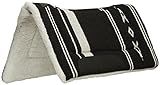 Weaver Equine 32" x 32" Contoured Acrylic Horse Saddle Pad, Shock Absorbing Western Saddle Pad for Protection, Durable Equine Supplies, ‎Black/Gray