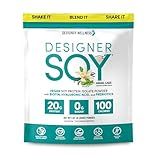 Designer Wellness, Soy Isolate Protein Powder with Biotin, Hyaluronic Acid, and Prebiotics, Vegan, 0 Sugar, Non-GMO, Angel Cake Vanilla, 1.87 lb