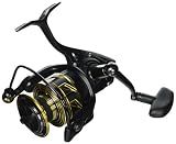 PENN Battle III Spinning Inshore Fishing Reel, HT-100 Front Drag, max of 15lb | 6.8kg, Made with Sturdy All-Aluminum Composition for Durability,Black/Gold