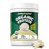 Purely Inspired Plant-Based Protein Powder for Men & Women, Creamy French Vanilla (16 Servings) - Vegan & Organic - 20g of Pea Protein Powder for Smoothies & Shakes - Dairy-Free, & Gluten-Free