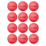 Cannon Sports 12 Pack High-Bounce Handballs - Bulk Pack for Training, Games, Recreational Sports, and Fetch Play - Durable Rubber High-Bounce Ball (Red)