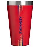 STANLEY Adventure Stacking Beer Pint Glass, 16 oz | Stackable Drinking Cup for Cold Beverages | Dishwasher Safe | Insulated Stainless Steel Tumbler | BPA-Free | Team Red Dark Blue
