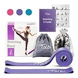 TTolbi 2-Pack Ballet Stretch Bands for Dancers & Foot Mini Loop | Natural Rubber Flexibility Band for Splits Training | Kids, Teens & Adult Dancers, Gymnasts, Cheerleaders | Printed Guide & Travel Bag