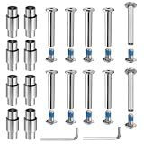 VORTRACK 30PCS Inline Skate Replacement Parts Kit - 6mm Aluminum Skate Axles, Stepped Bearing Spacers, Axle Screws & Hex Wrenches, Durable Roller Skate Hardware for 6mm Axle Skates, Silver