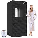 Portable Steam Sauna, Full Size Steam Sauna Box, 600D Canvas Personal Home Sauna Spa, at Home Full Body Sauna, FCC Certified 3L & 1200W Steam Generator with Remote Control, 70.9"x 31.5"x 31.5", Gray