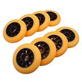 Z-FIRST 8 Pack 100mm Inline Roller Skate Wheels 85A Premium Replacement for Rollerblade Wheels (Black/100mm)