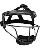 Dinictis Softball Face Mask, Lightweight, Comfortable, with Wide Field Vision, Durable and Safe Face Guards, Premium Protective Softball Fielder's Mask-Black-Child(S)