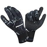 Summshall Neoprene Gloves, 3mm Wetsuit Gloves for Men Women, Thermal Keep Warm Diving Gloves Anti Slip Surfing Gloves for Spearfishing Swimming Rafting Kayaking Paddling