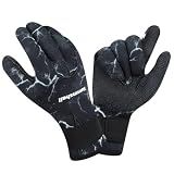 Summshall Neoprene Gloves, 3mm Wetsuit Gloves for Men Women, Thermal Keep Warm Diving Gloves Anti Slip Surfing Gloves for Spearfishing Swimming Rafting Kayaking Paddling