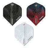 WINMAU Prism Alpha Solar Design Dart Flights - Standard Shape 100 Micron Polymetronic Flights for Stable Throw Control, Replacement Flights for Steel & Soft Tip Darts, 3 Sets (9 Flights)