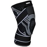 Tenace BJJ Knee Brace Grappling - Compression Knee Pad for Jiu Jitsu, MMA, Muay Thai, Wrestling, Judo - High Durability and Performance Unisex (Black, Medium)