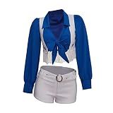 MyheroCos Women's Star Sexy Cheerleader Costume High School Cheerleading Uniform Sports Team Two Piece Set(M)