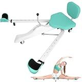Leg Stretcher Split Machine with Backrest, Adjustable 0-190° Splits Trainer for Flexibility, 330lb Capacity Stretching Equipment for Ballet Yoga Dance Gymnastics, Home Gym Fitness Equipment (Green)