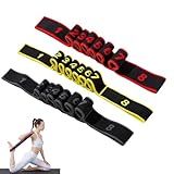 Fitness Resistance Bands with Handles for Stretching and Yoga, 8-Section Elastic Training Band with Clear Markings, Fashion Puller Exercise Bands Resistance for Full Body Stretching Shaping