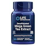 Life Extension Decaffeinated Mega Green Tea Extract – Polyphenol-Rich, Cell Health, Heart Health, Brain Health, Antioxidant Protection – Non-GMO, Gluten-Free, Vegetarian – 100 Capsules