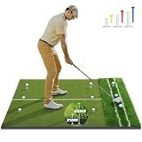 Premium Dual-Turf 5x4ft Golf Mat: 21MM to 50MM High-Elasticity Base Upgraded Golf Hitting Mat, Alignment & Angle of Approach Aid, Indoor/Outdoor Practice, Green,Ideal Gifts for Men Him Dad Husband