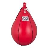 CLETO REYES Platform Leather Punching Speed Bag for Boxing, MMA, Muay Thai, Training Equipment, Classic Red, Medium