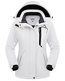 WULFUL Women’s Waterproof Snow Ski Jacket Mountain Windproof Winter Coat with Detachable Hood