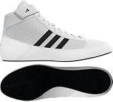 adidas HVC 2 Wrestling Shoes, White/Black, Adult 16