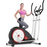 ANCHEER Elliptical Exercise Machine, Elliptical Trainer for Home Gym, Exercise Equipment 500Lbs Max Weight, Ultra-Silent Elliptical Machine, with Pulse Rate Grips, LCD & Smooth Resistance Levels