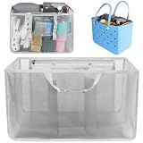 GOGENGEN Beach Bag Organizer for Bogg Bag, Tote Bag Organizer Insert, Lightweight Mesh Divider with Zipper Pocket & 7 Compartments, Accessories Insert for XL Bogg Tote