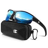 suoso Polarized Sports Sunglasses for Men: Women UV Protection Wrap Around Sun Glasses for Golf Fishing Cycling Running