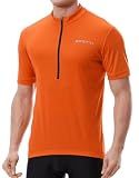 Spotti Men's Cycling Jersey Short Sleeve Half-Zip Bike Shirt, 4 Pockets