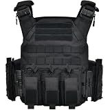 GFIRE Tactical Vest, Lightweight 3D Breathable Vest for Training, Black