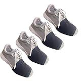 2 Pairs Unisex Over Sneaker Shoe Socks, Shoes Covers for Women Ballet Dancers, Socks Over Shoes for Dancing on Smooth Floors Black