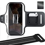 PORTHOLIC 2026 Running Armband Water Resistant Sports Phone Holder Case with Extension Strap,Card Slot Up to 6.9" Phone for iPhone 17/16/15/14/13 Plus Air Pro Max XR/XS, Galaxy S25/24/S10