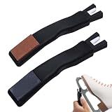 2 Pcs Ceramic Double Sided Ice Skate Blade Sharpeners with Sharpening Stone