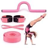 Open Shoulder Trainer Gymnastics Training Set with Ankle Straps, Pink | Open Shoulder Trainer with Ankle Straps and Band, Ideal for Flexibility, Handstands, Tumbling, Cheer and Dance Practice