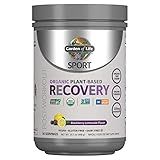 Garden of Life Sport Organic Plant-Based Recovery Powder – Muscle Recovery Supplement for Women & Men with Vitamins and Magnesium, Non-GMO, Gluten-Free, BlackBerry Lemonade Flavor, 30 Servings