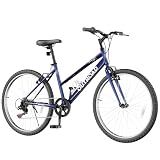 Max4out 26 inch 7-Speed Bike,Men's/Women's Cruiser Bike Commuter Bicycle Mountain Bike Hybrid Bicycle,V Brake,Metal Frame, Adult Bike (Purple)