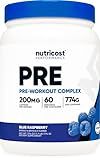 Nutricost Pre-Workout Complex Powder (60 Servings, Blue Raspberry) - Pre-Workout Supplement with Beta-Alanine, Taurine & Amino Acids