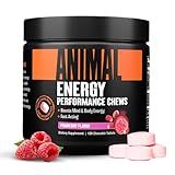 Animal Energy Chews, Fast Acting Energy with Caffeine, Nootropics and Sea Salt for Focus and Pre Workout - Convenient and Delicious Chews Format - Pom-Berry
