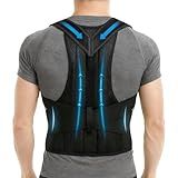 Back Brace Support Posture Corrector for Men – Full Back Support for Upper, Mid & Lower Back Pain Relief, Ergonomic 3-in-1 System Improves Posture & Helps with Slouching, Rounded Shoulders (1, X-Large)