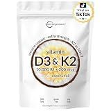 Micro Ingredients Vitamin D3 K2 MK-7 10,000 IU Per Serving, 300 Softgels