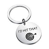 CENWA Darts Gifts Dart Player Jewelry I’d Hit That Keychain Darts Game Lovers Gift (Hit That Darts K)