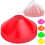 GoSports Premium Sports Cones for Agility Training and Drills - 20 Pack with Tote - Red
